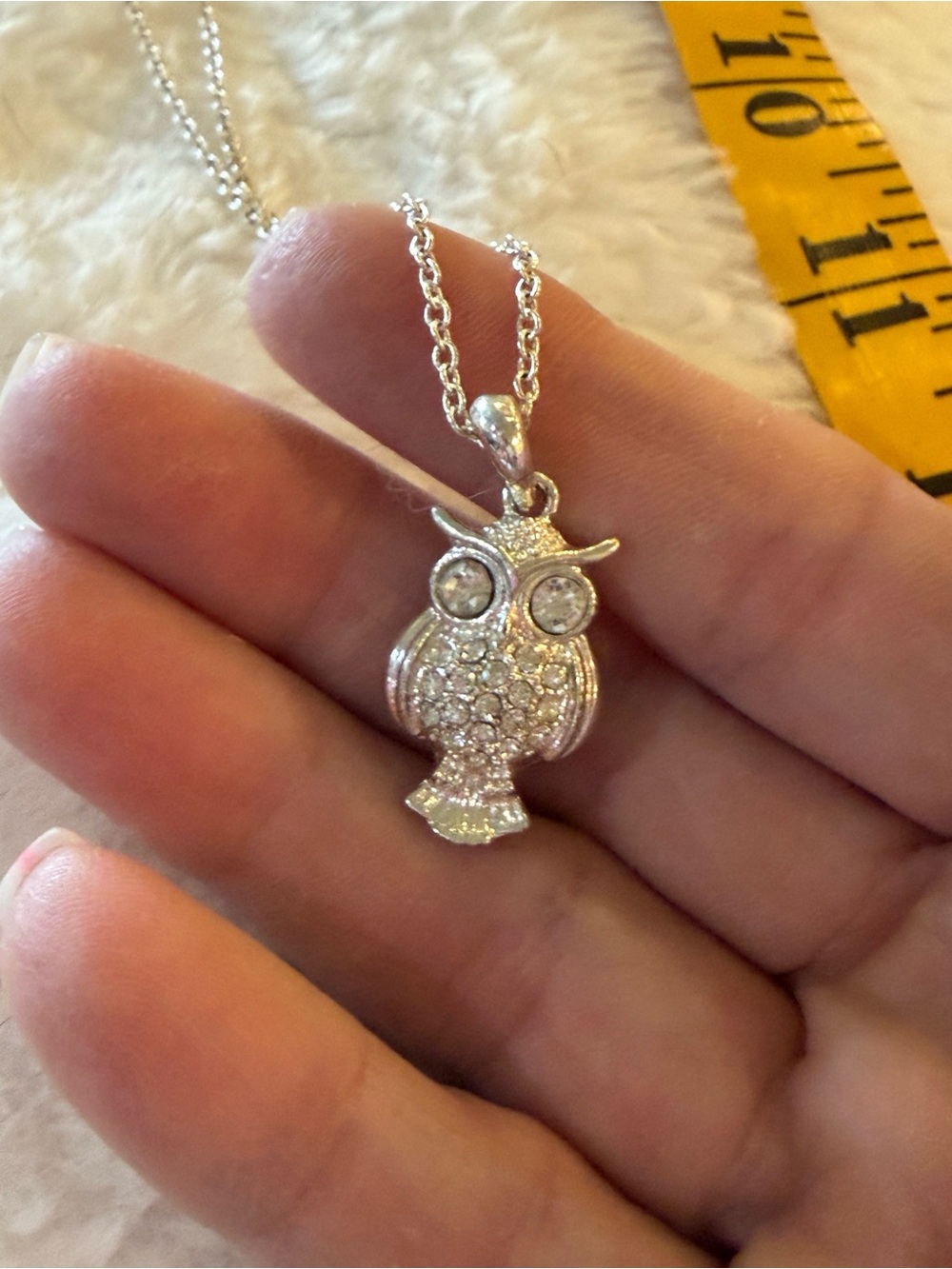 Silver-Tone Owl Pendant Necklace - Women's Jewelry